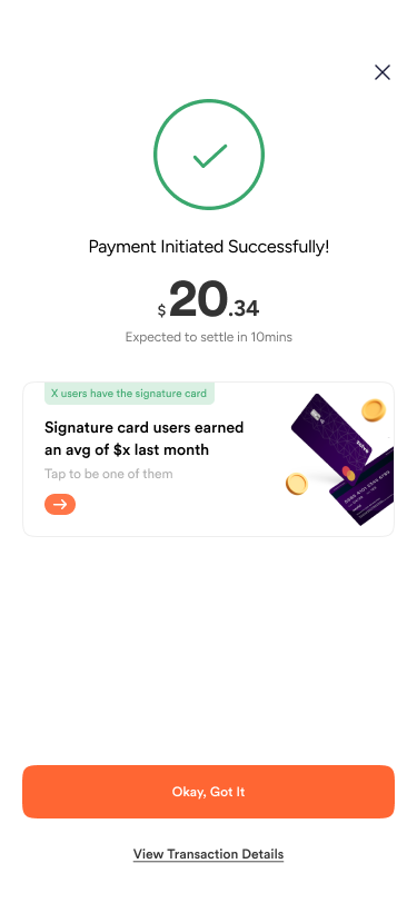 Post-payment nudge