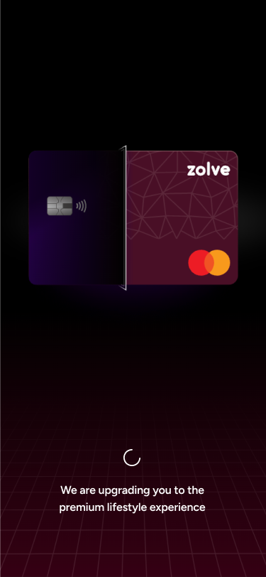 Processing screen with the card transforming