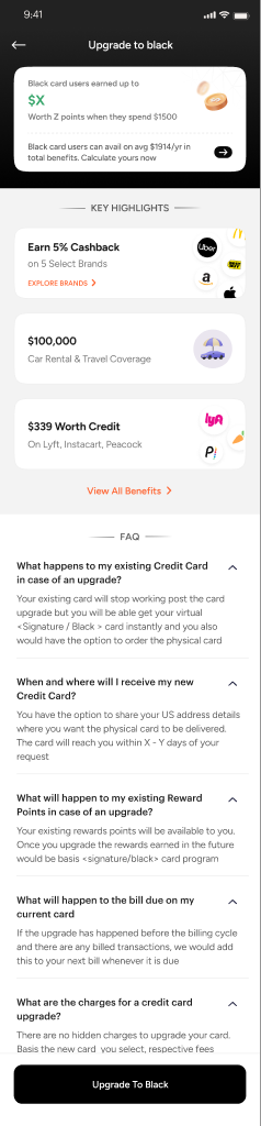 Black tier value proposition page