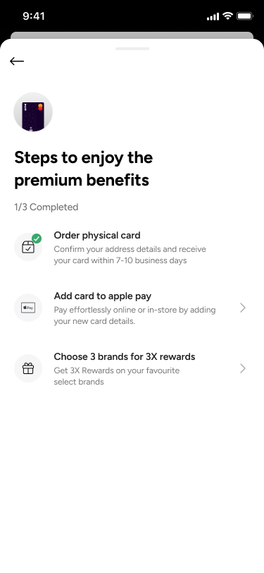 Steps to enjoy the premium benefits checklist